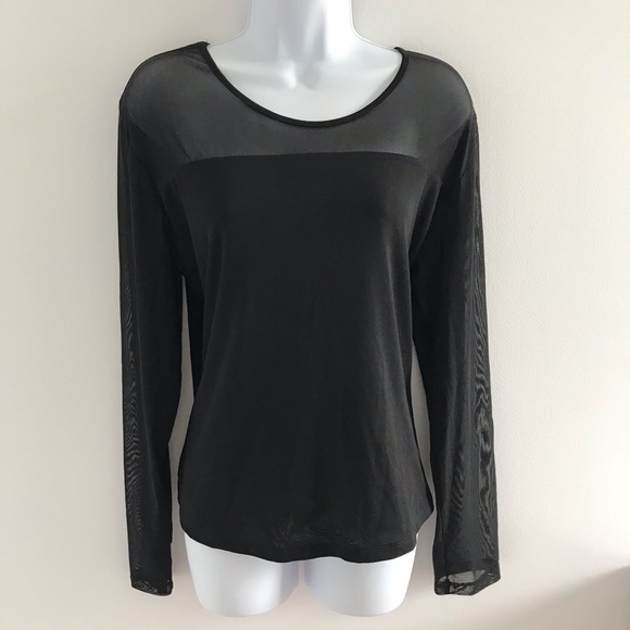 NWOT Red Coral Black Sheer Décolleté and Long Sleeves Blouse Top Plus Size - Picture 16 of 16